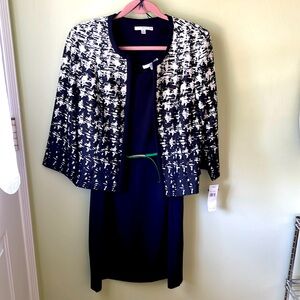 Studio One Nee York 2 piece sleeveless dress w/Jacket Size 12 NWT